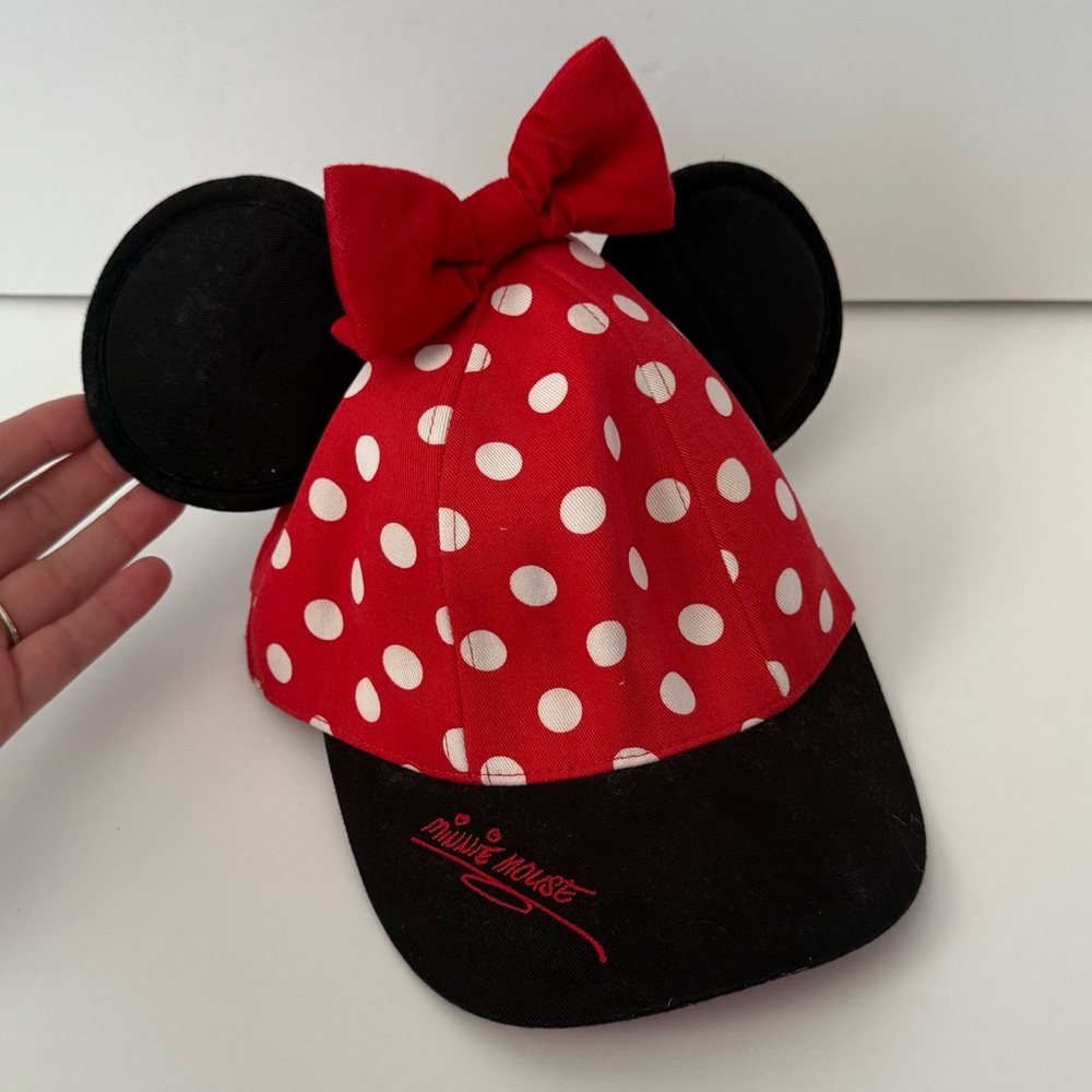 Disney Parks Kids Vintage Walt Disney World Minnie Mouse Hat Youth Size
